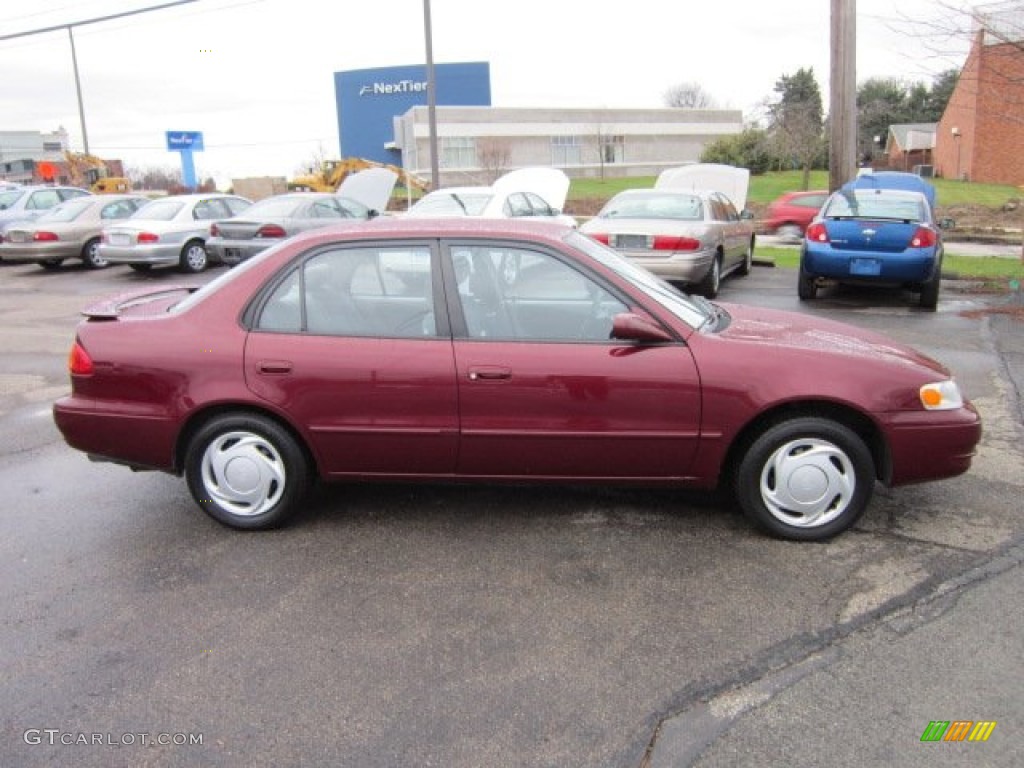 1998 Corolla LE - Ruby Red Pearl Metallic / Gray photo #8