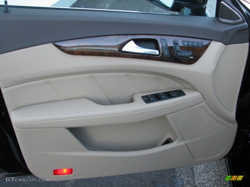 2012 Mercedes-Benz CLS 550 4Matic Coupe Almond/Mocha Door Panel Photo #57261260