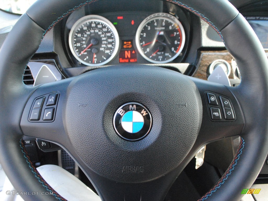 2011 BMW M3 Sedan Fox Red Novillo Leather Steering Wheel Photo #57262742