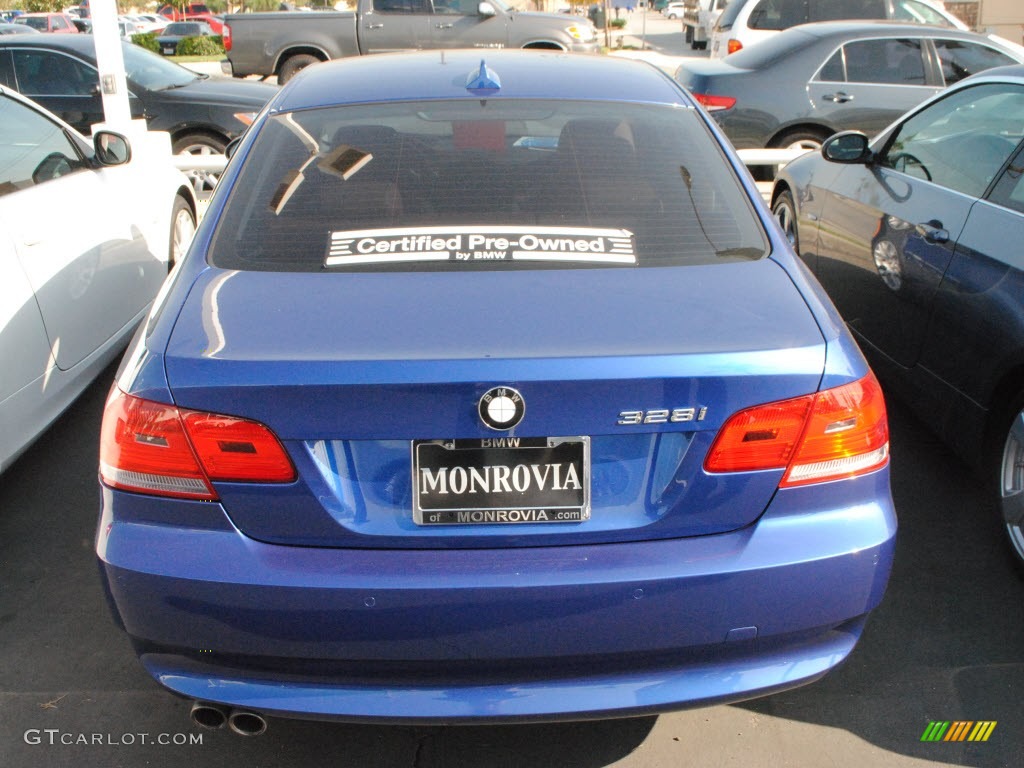 2008 3 Series 328i Coupe - Montego Blue Metallic / Saddle Brown/Black photo #20