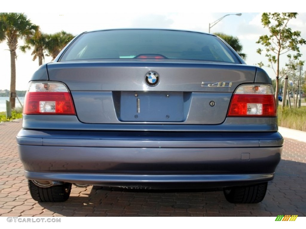 2002 5 Series 540i Sedan - Steel Blue Metallic / Black photo #5