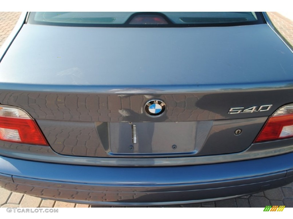 2002 5 Series 540i Sedan - Steel Blue Metallic / Black photo #6