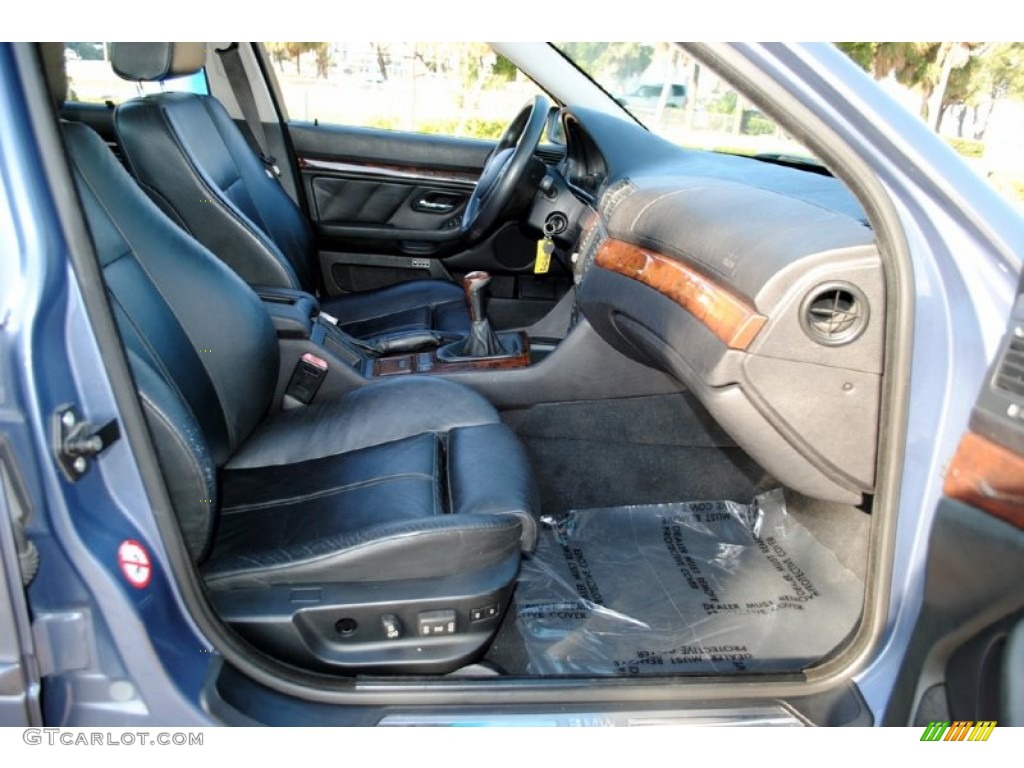 2002 5 Series 540i Sedan - Steel Blue Metallic / Black photo #24