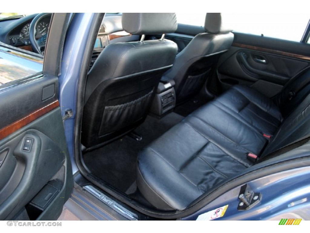 2002 5 Series 540i Sedan - Steel Blue Metallic / Black photo #33