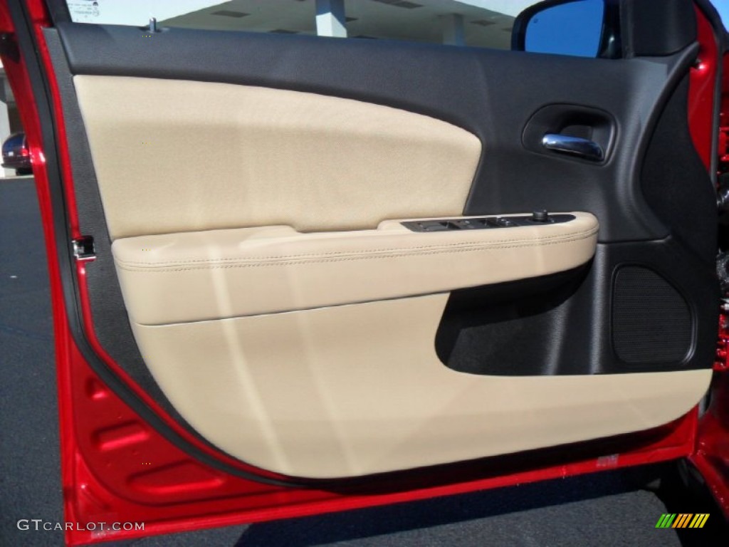 2012 Chrysler 200 Touring Sedan Black/Light Frost Door Panel Photo #57267014