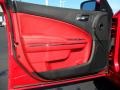 Black/Red 2012 Dodge Charger SXT Plus Door Panel