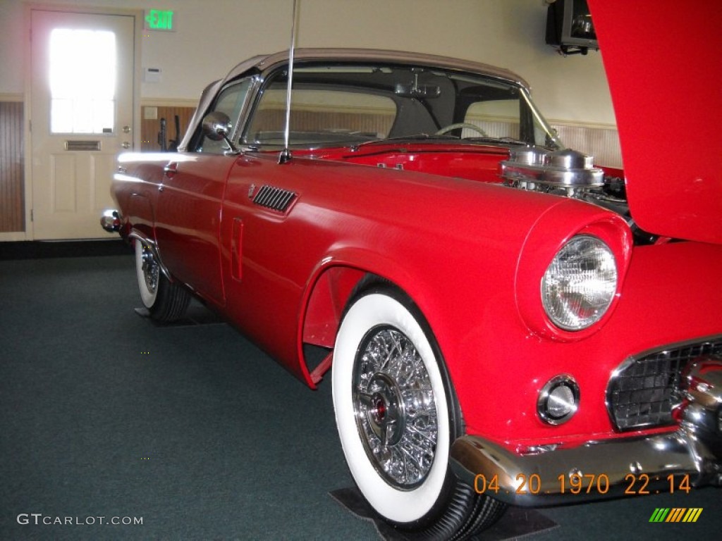 1956 Thunderbird Roadster - Fiesta Red / Tan/White photo #10
