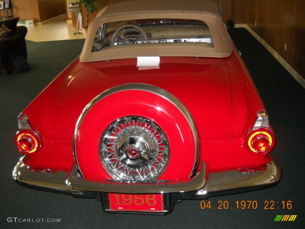 1956 Thunderbird Roadster - Fiesta Red / Tan/White photo #16