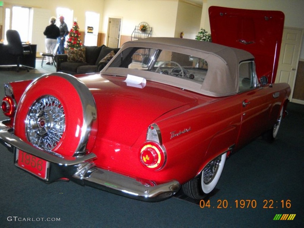 1956 Thunderbird Roadster - Fiesta Red / Tan/White photo #17