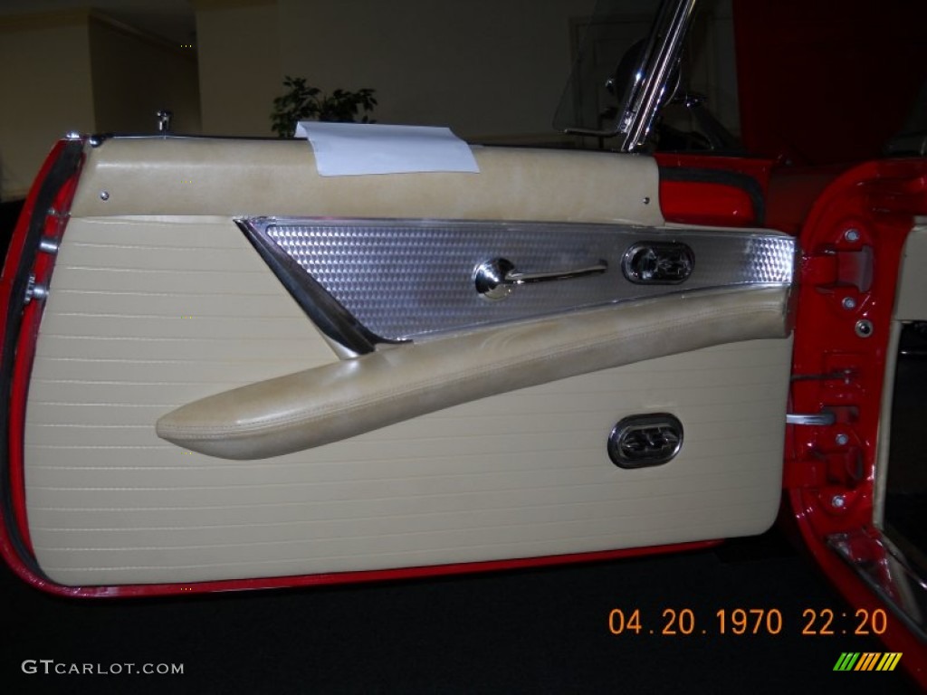 1956 Ford Thunderbird Roadster Tan/White Door Panel Photo #57269223