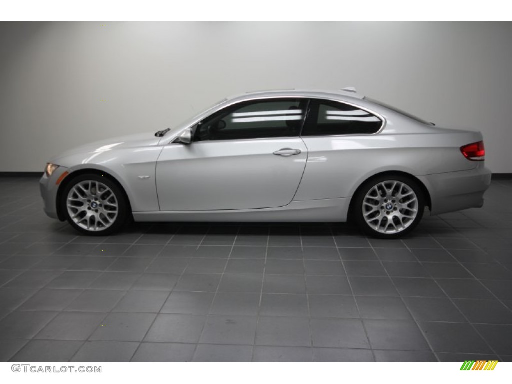 2009 3 Series 328i Coupe - Titanium Silver Metallic / Black photo #2