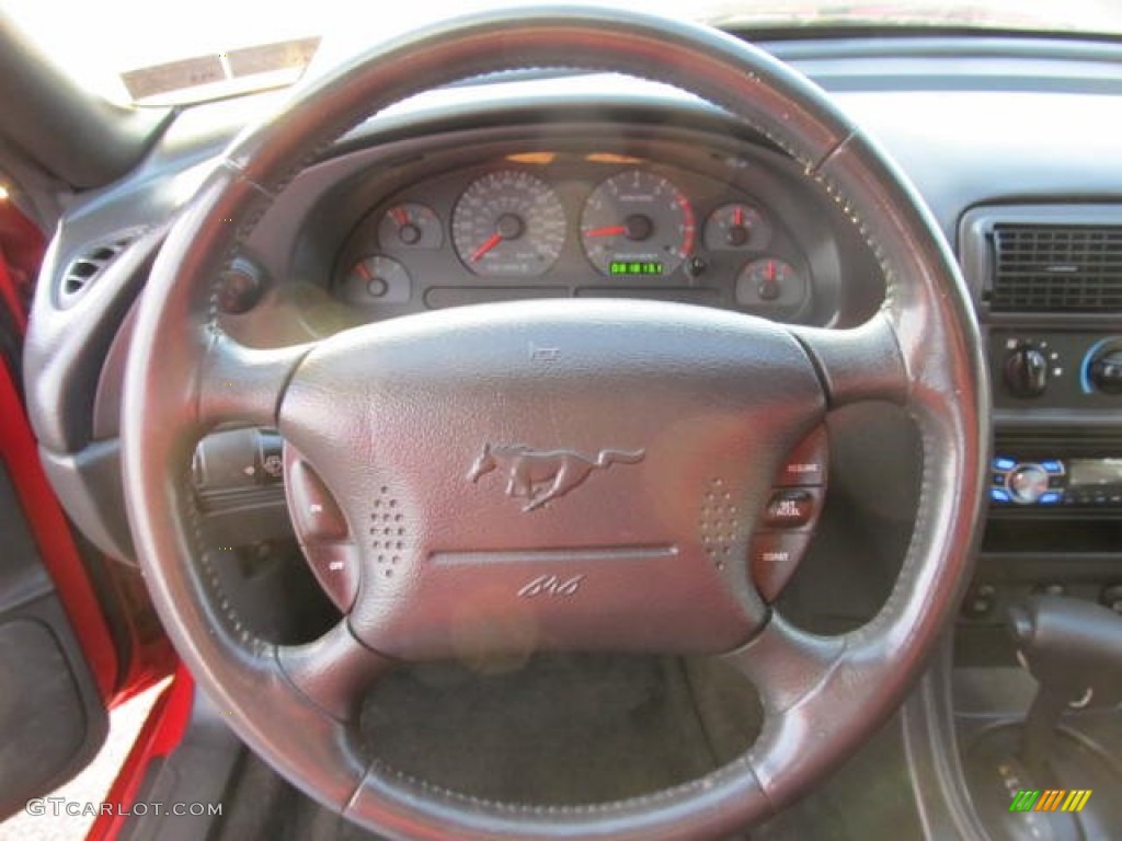 2002 Ford Mustang GT Coupe Dark Charcoal Steering Wheel Photo #57273294