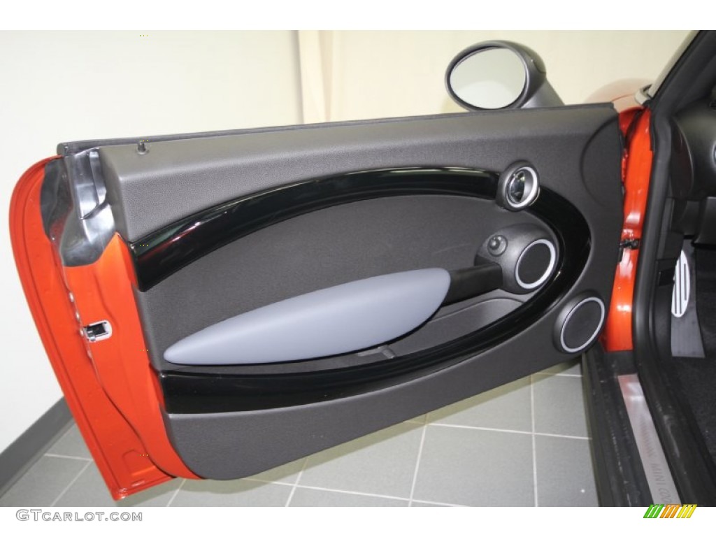2012 Mini Cooper S Hardtop Carbon Black Door Panel Photo #57274395