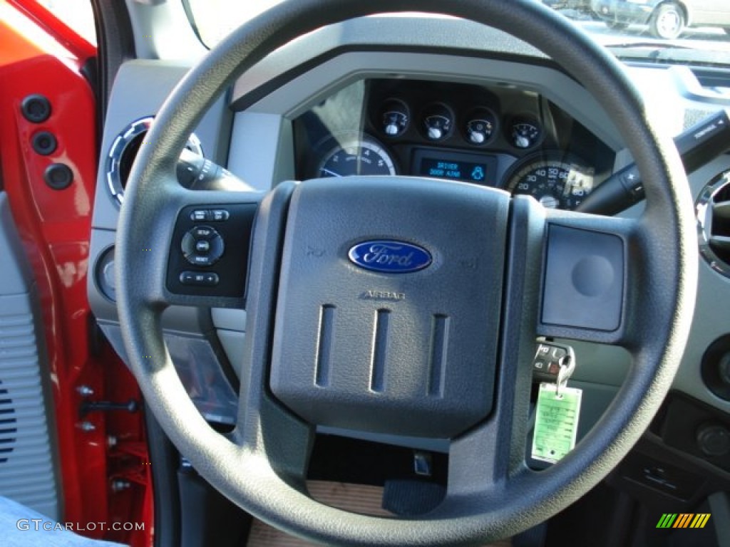 2012 F350 Super Duty XLT SuperCab 4x4 - Vermillion Red / Steel photo #18