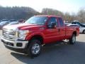 2012 Vermillion Red Ford F250 Super Duty XLT SuperCab 4x4  photo #4