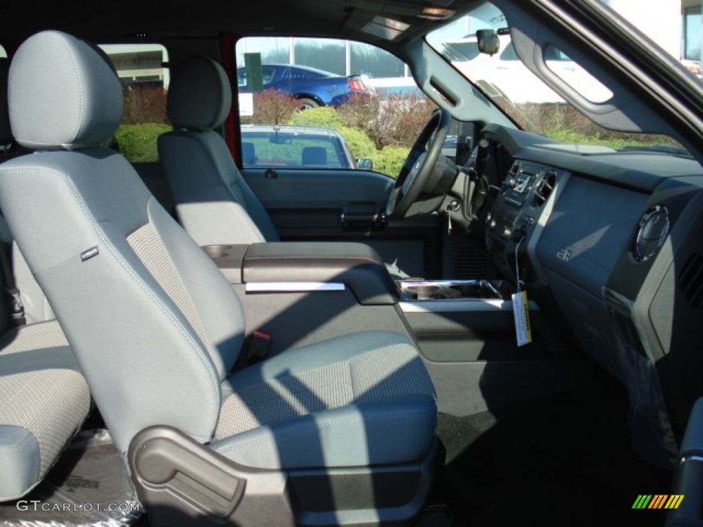 2012 F250 Super Duty XLT SuperCab 4x4 - Vermillion Red / Steel photo #16