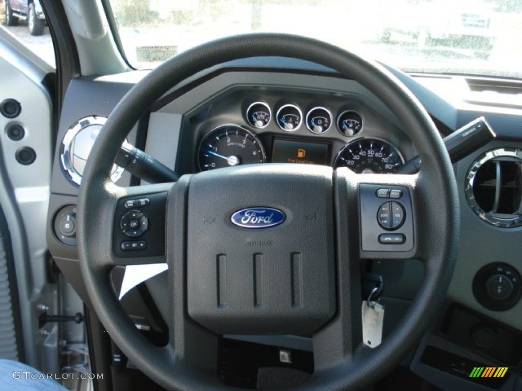 2012 Ford F250 Super Duty XLT SuperCab 4x4 Steel Steering Wheel Photo #57275312