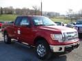 2011 Red Candy Metallic Ford F150 Lariat SuperCab 4x4  photo #2