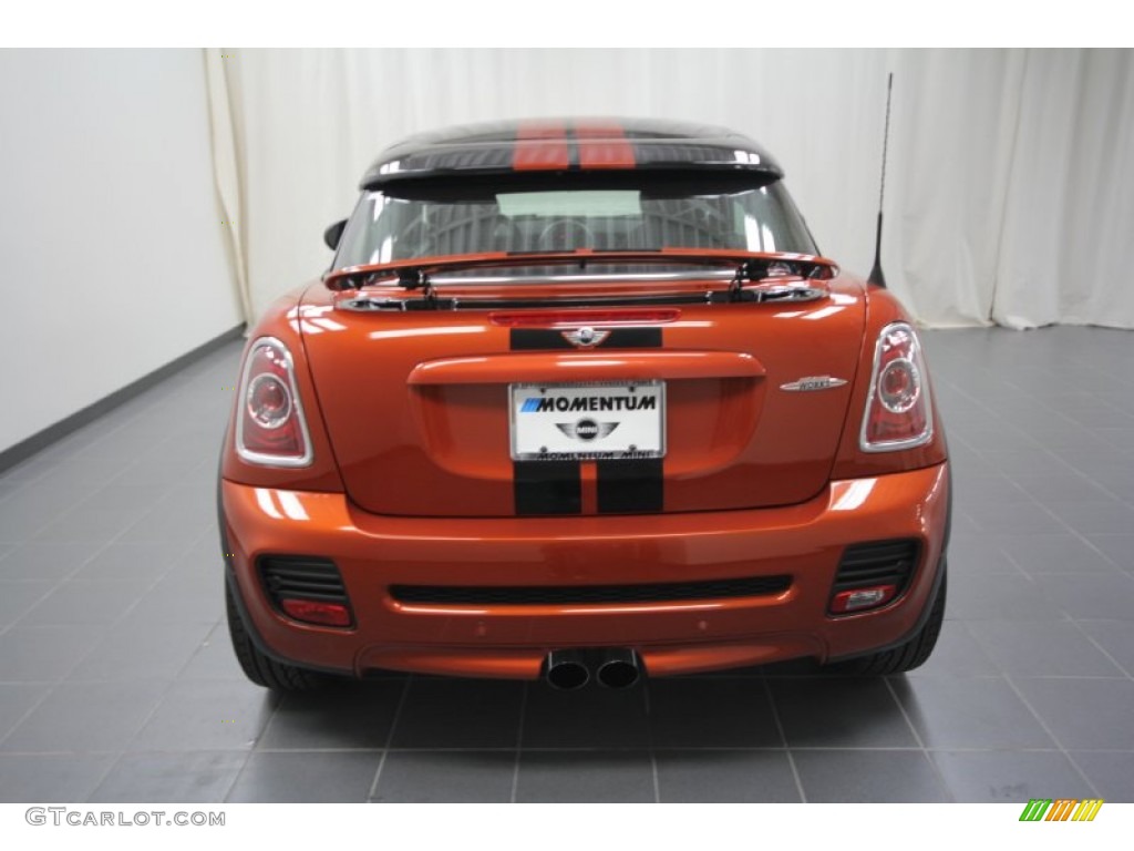 2012 Cooper John Cooper Works Coupe - Spice Orange Metallic / Carbon Black photo #6