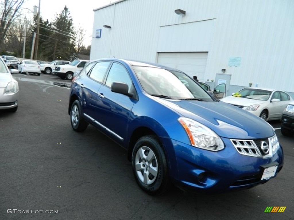 2011 Rogue S AWD - Indigo Blue Metallic / Gray photo #7