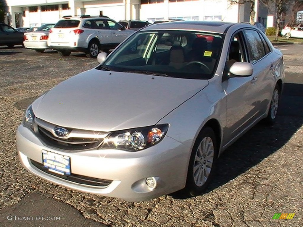 2011 Impreza 2.5i Premium Sedan - Spark Silver Metallic / Carbon Black photo #1