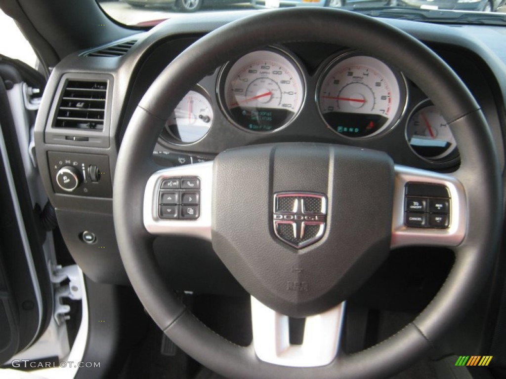 2011 Challenger R/T - Bright White / Dark Slate Gray photo #9