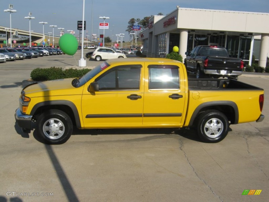 2007 Colorado LT Crew Cab - Yellow / Very Dark Pewter photo #2