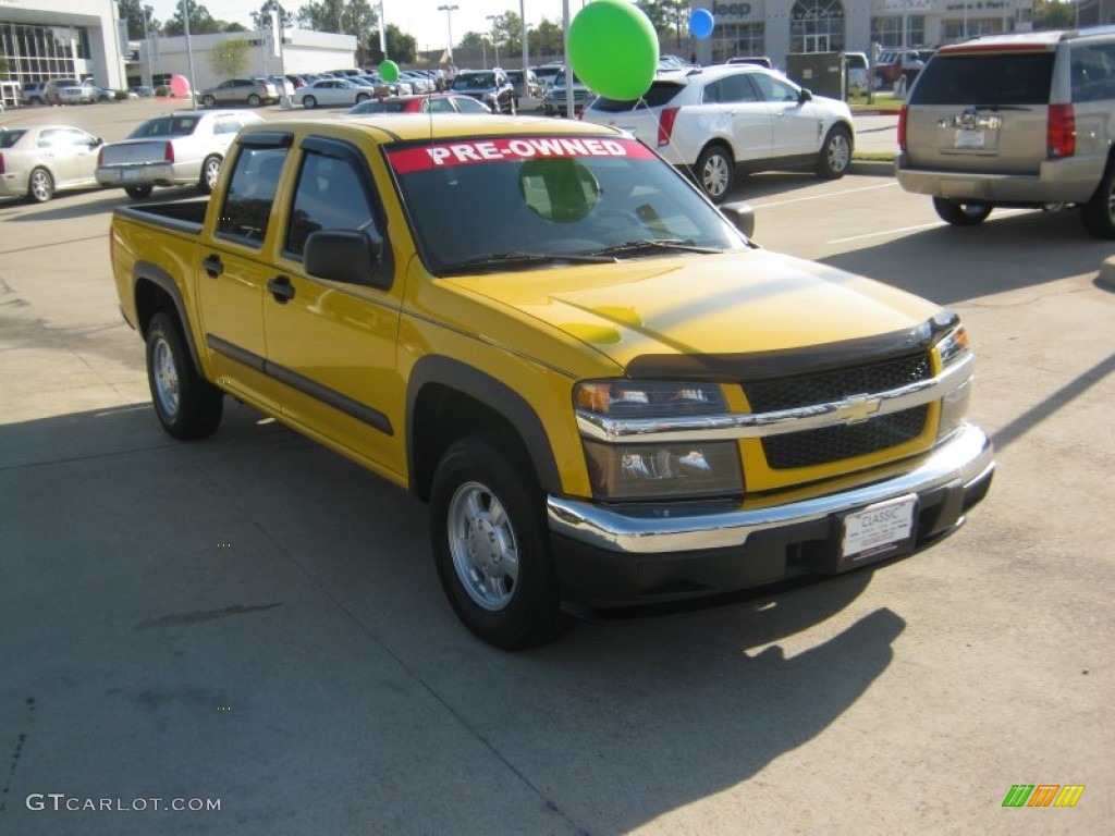 2007 Colorado LT Crew Cab - Yellow / Very Dark Pewter photo #7