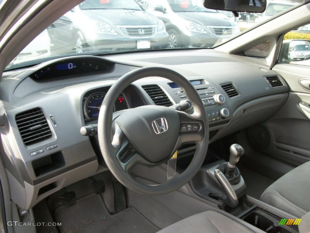 2006 Honda Civic LX Sedan Gray Dashboard Photo #57283257