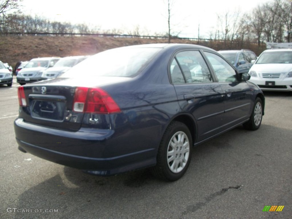 2004 Civic LX Sedan - Eternal Blue Pearl / Gray photo #7
