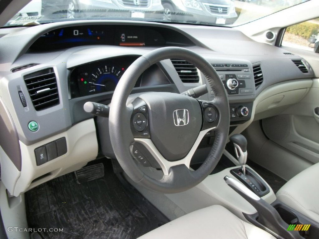 2012 Honda Civic EX-L Sedan Gray Dashboard Photo #57284169