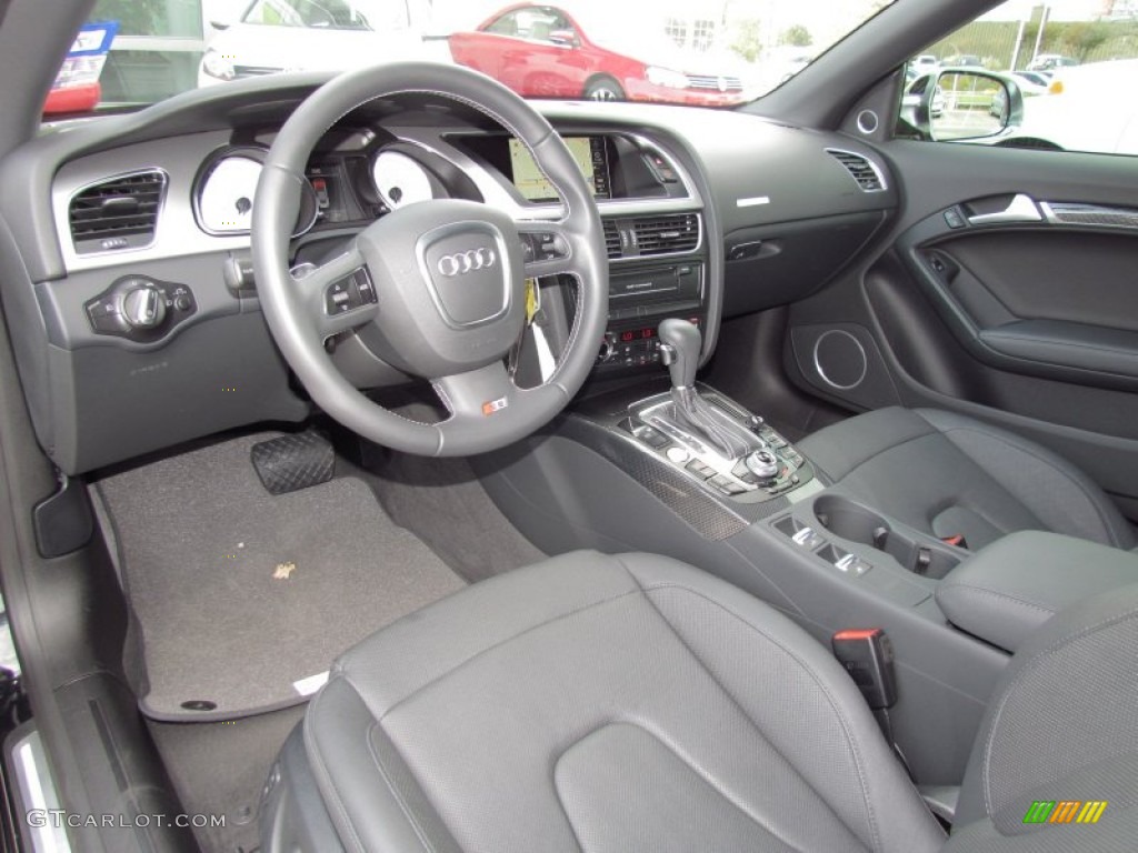 Black Interior 2012 Audi S5 3.0 TFSI quattro Cabriolet Photo #57284265