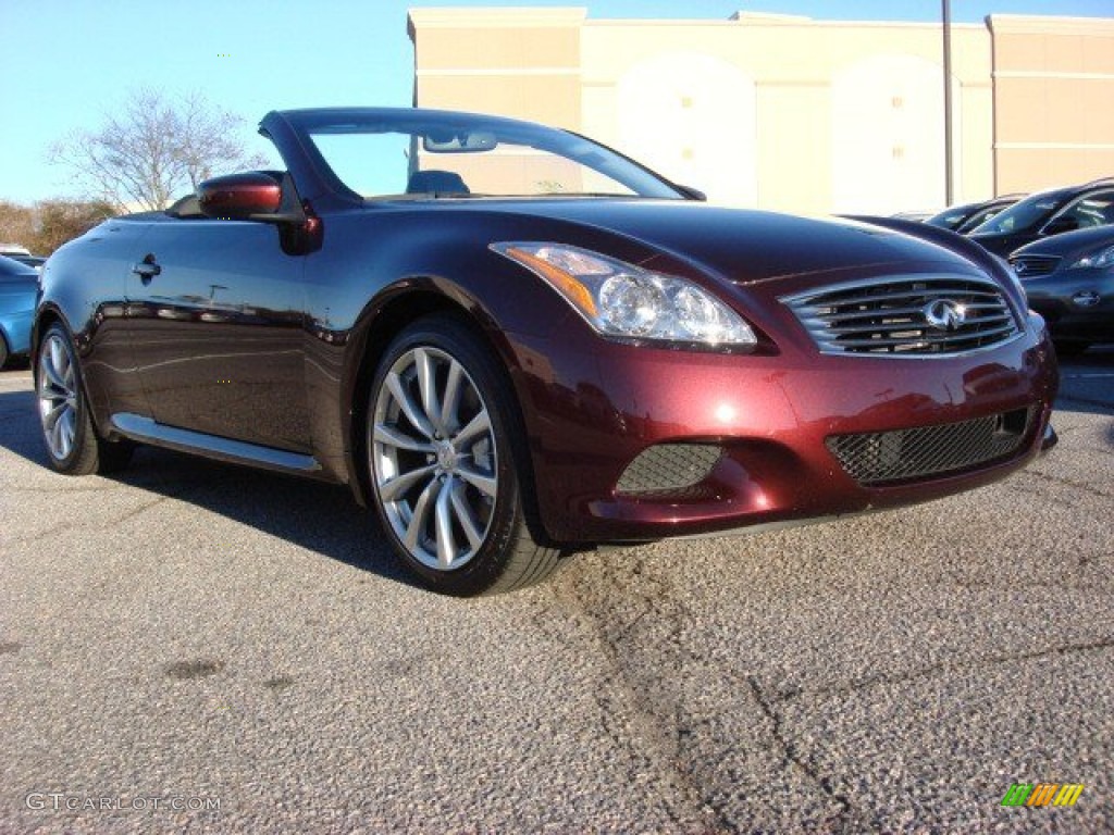 2009 G 37 S Sport Convertible - Midnight Garnet Metallic / Graphite photo #1