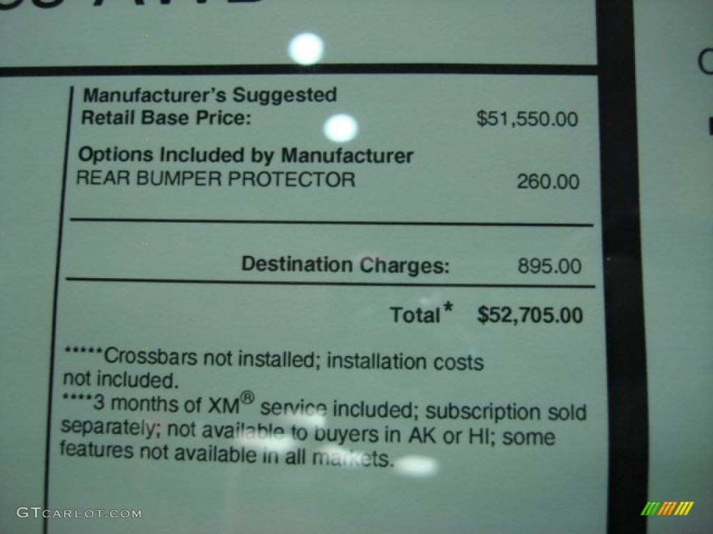 2012 Infiniti FX 35 AWD Limited Edition Window Sticker Photos