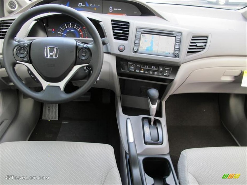 2012 Honda Civic Hybrid Sedan Gray Dashboard Photo #57288549