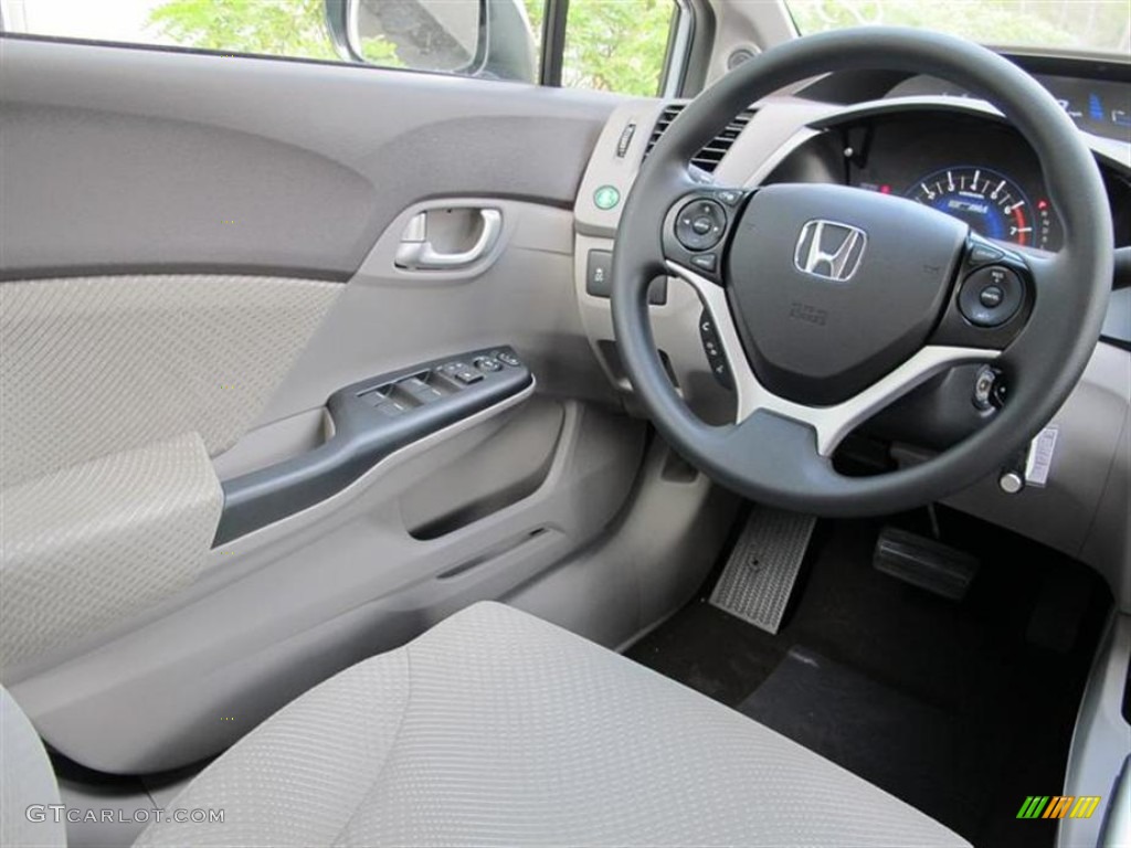 2012 Honda Civic Hybrid Sedan Gray Steering Wheel Photo #57288559
