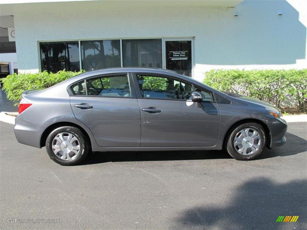 Polished Metal Metallic 2012 Honda Civic Hybrid-L Sedan Exterior Photo #57288723