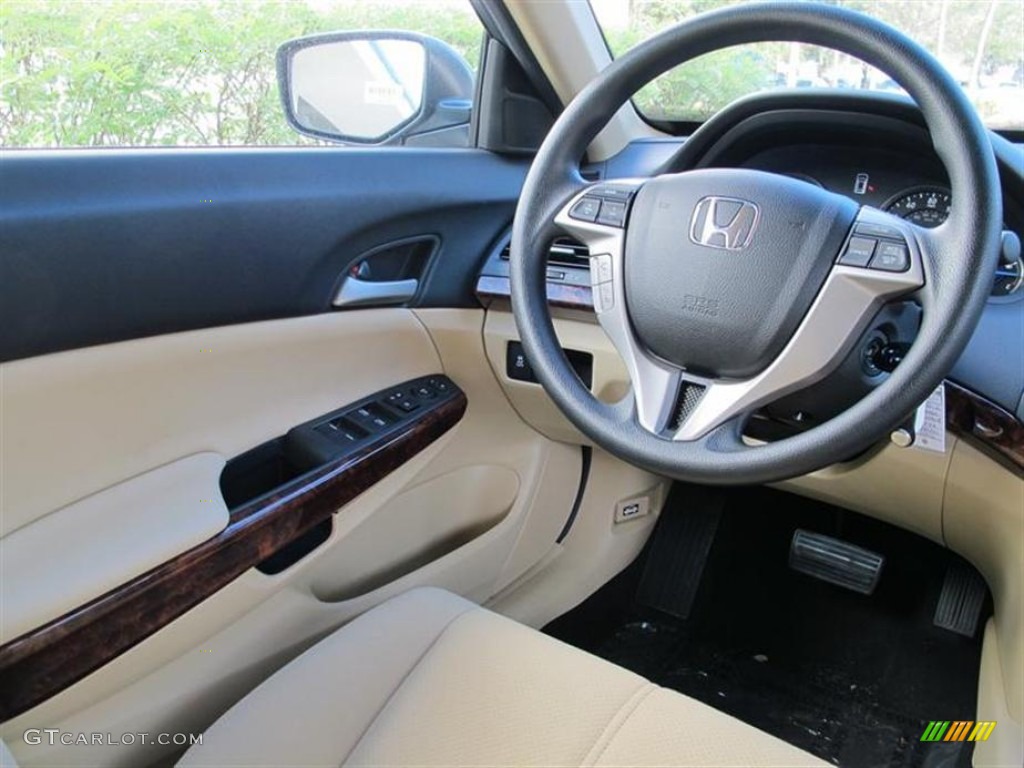 2012 Honda Accord Crosstour EX Ivory Steering Wheel Photo #57288843
