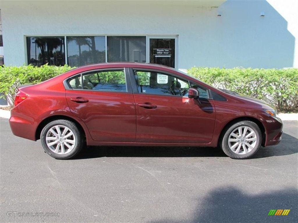 Crimson Pearl 2012 Honda Civic EX Sedan Exterior Photo #57288906