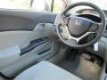 2012 Honda Civic Stone Interior Steering Wheel Photo