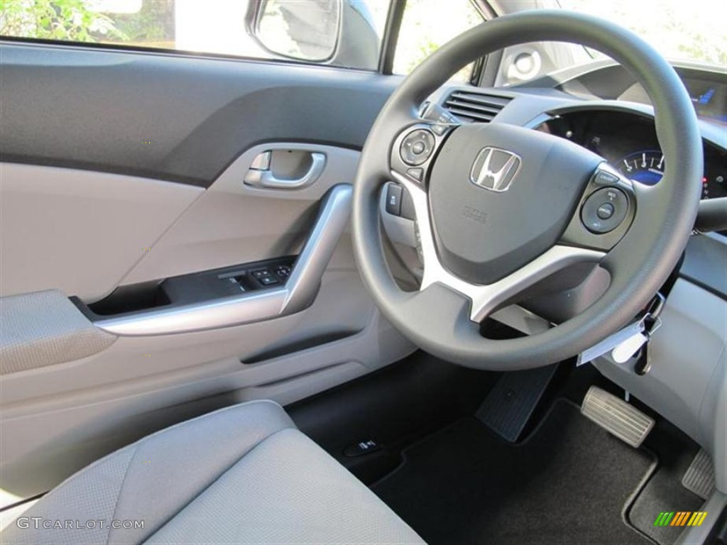 2012 Honda Civic EX Coupe Gray Steering Wheel Photo #57289134