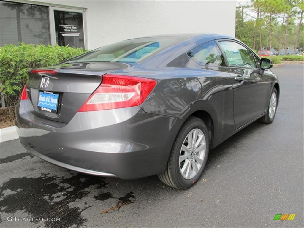 2012 Civic EX-L Coupe - Polished Metal Metallic / Gray photo #3