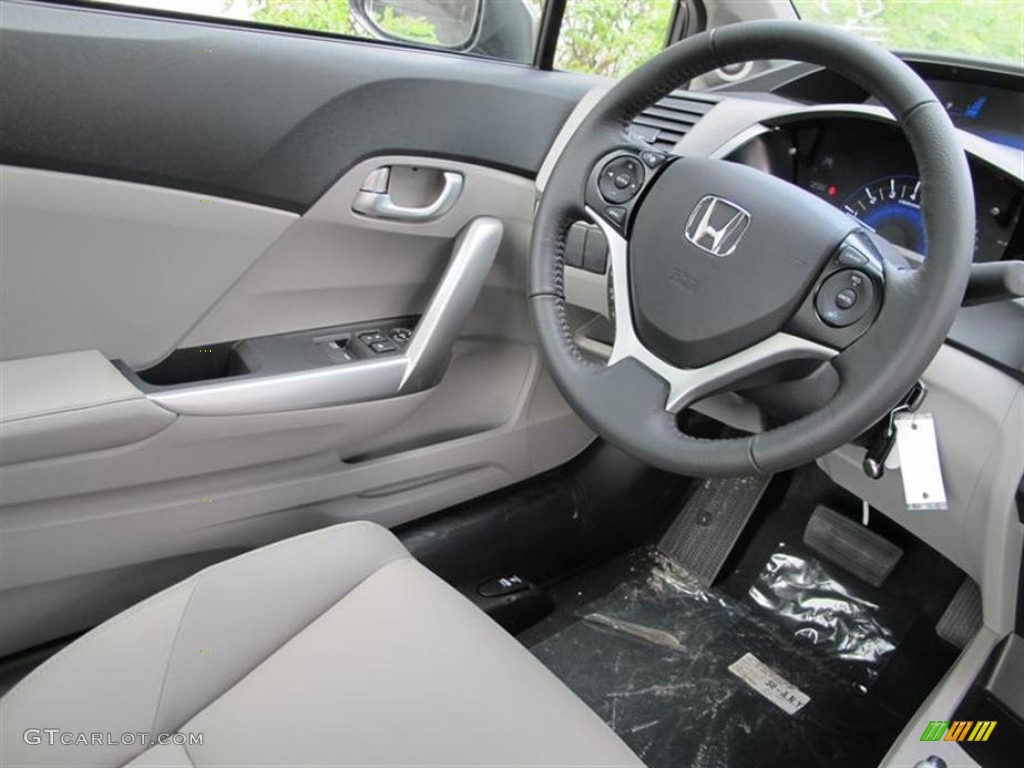 2012 Honda Civic EX-L Coupe Gray Steering Wheel Photo #57289236