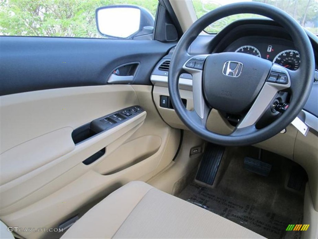 2012 Honda Accord LX Premium Sedan Ivory Steering Wheel Photo #57290177