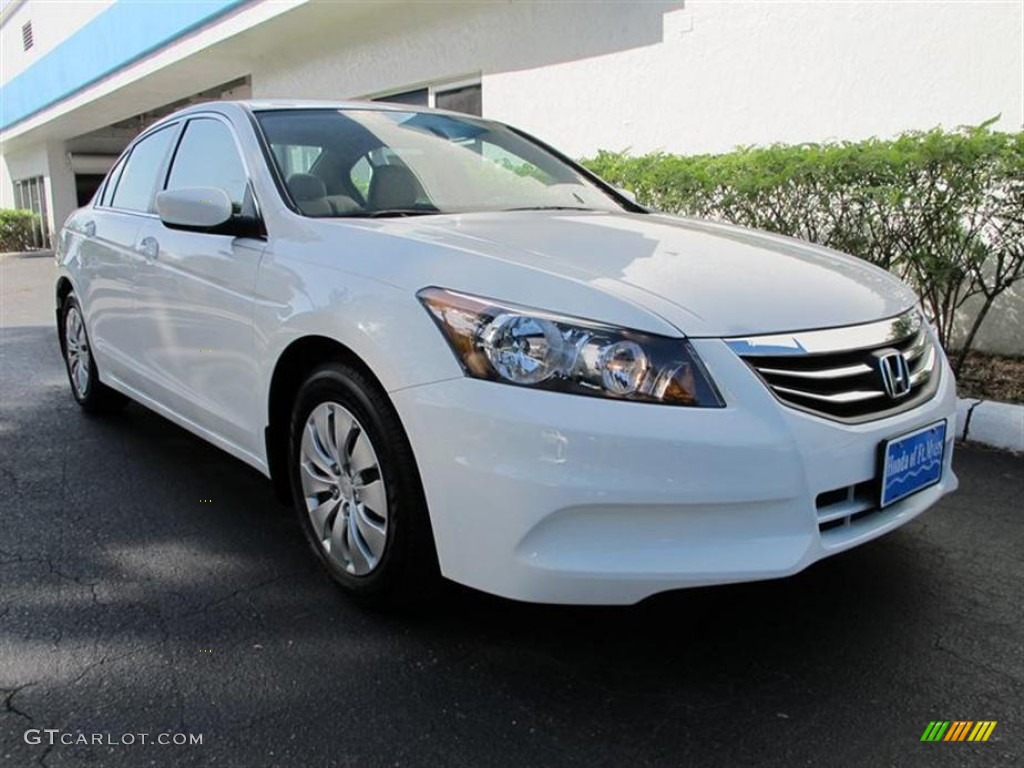 2012 Accord LX Sedan - Taffeta White / Ivory photo #1