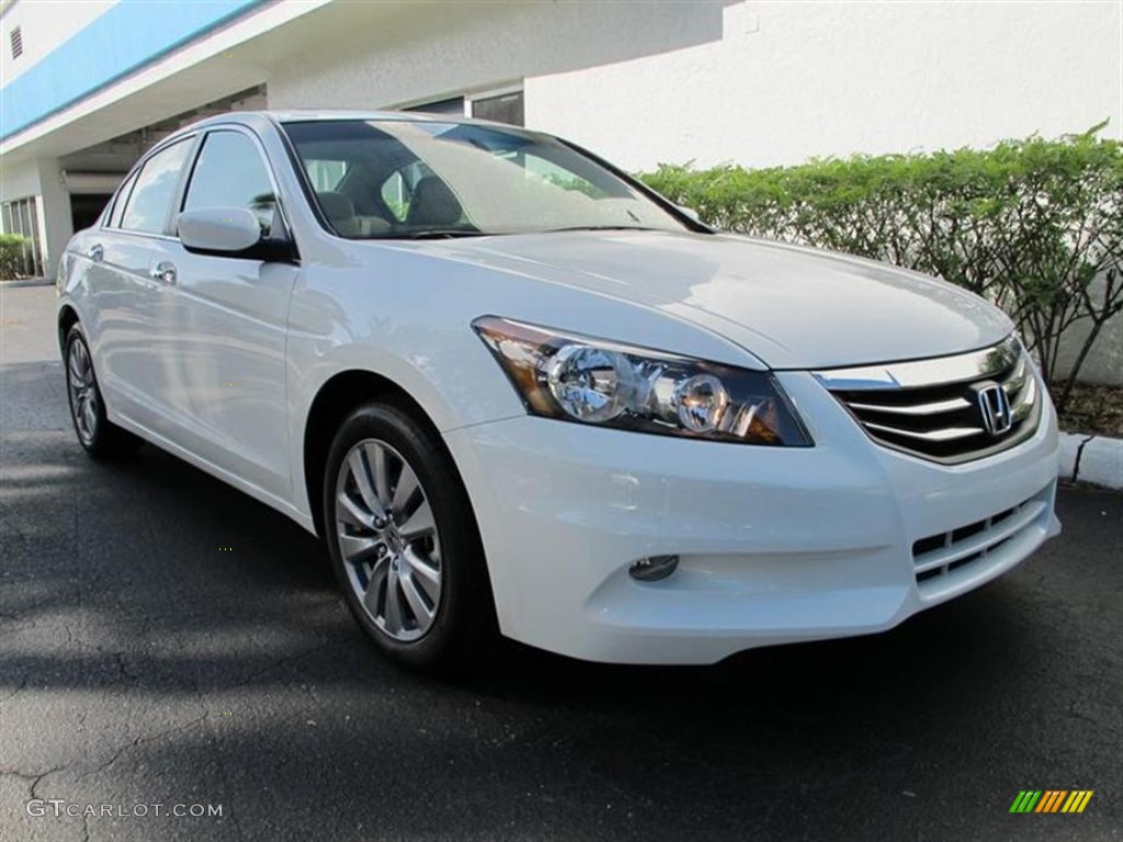 2012 Accord EX V6 Sedan - White Orchid Pearl / Ivory photo #1