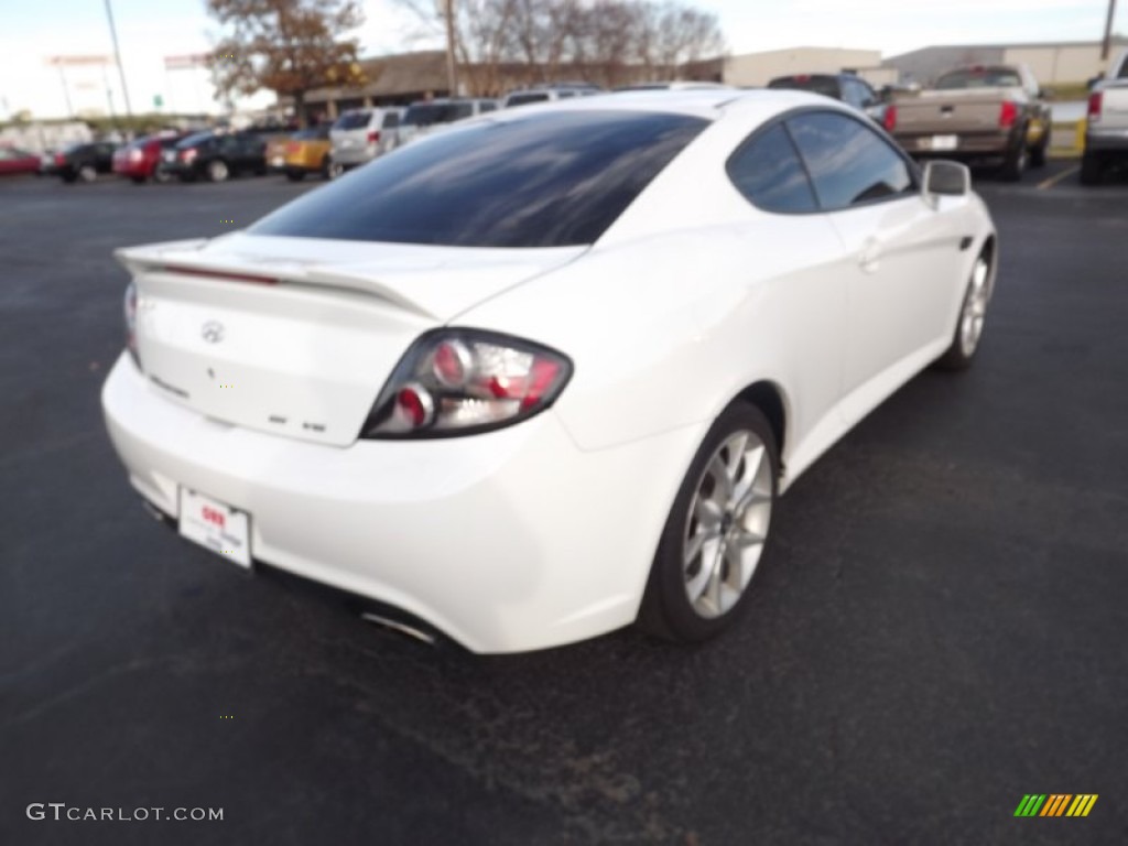 2008 Tiburon GT - Captiva White / GT Black Leather/Black Sport Grip photo #5