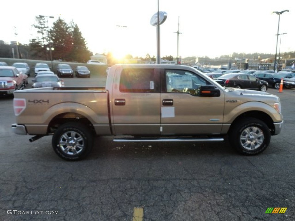 Pale Adobe Metallic 2012 Ford F150 XLT SuperCrew 4x4 Exterior Photo #57292821