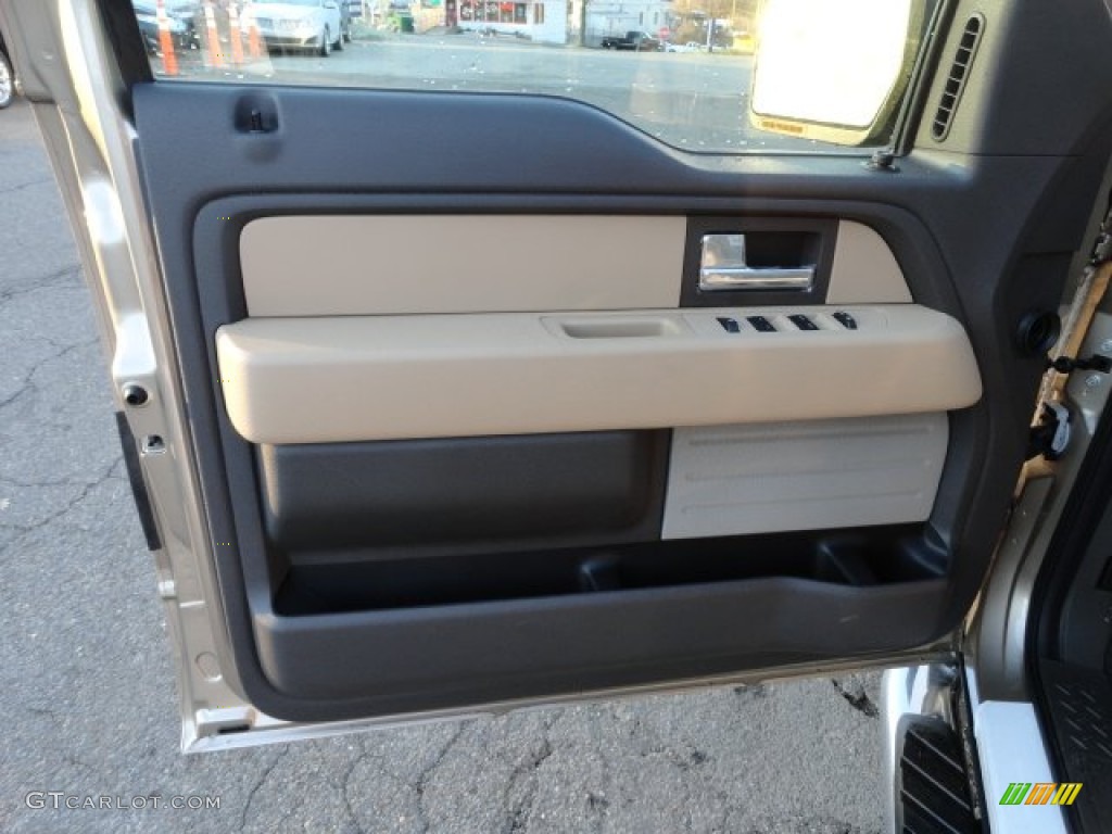 2012 Ford F150 XLT SuperCrew 4x4 Pale Adobe Door Panel Photo #57292896