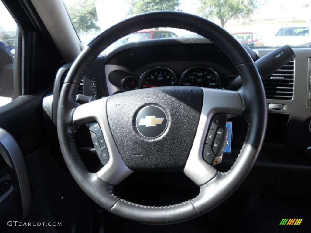 2008 Chevrolet Silverado 1500 LT Extended Cab Ebony Steering Wheel Photo #57292992